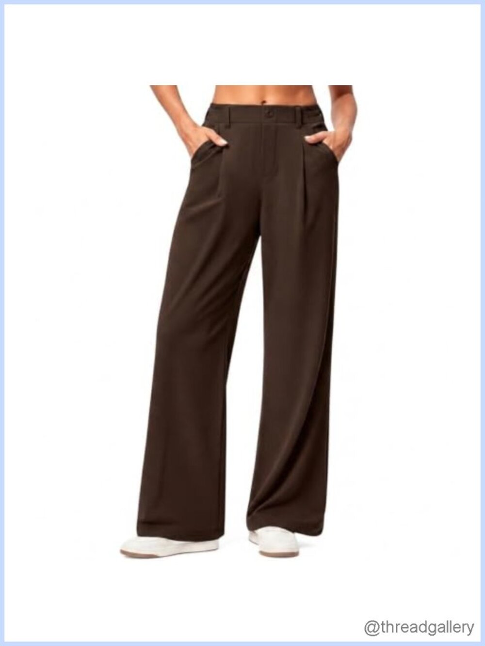 Women Wide Leg Work Pants High Waist Business Casual Trousers